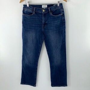 Frame Women Jeans Le High Straight Blue Jeans Medium Wash Sz 30